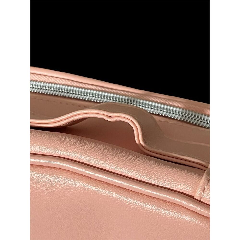 Pink Makeup Bag Organizer with Zipper & Pockets - Picture 9 of 13